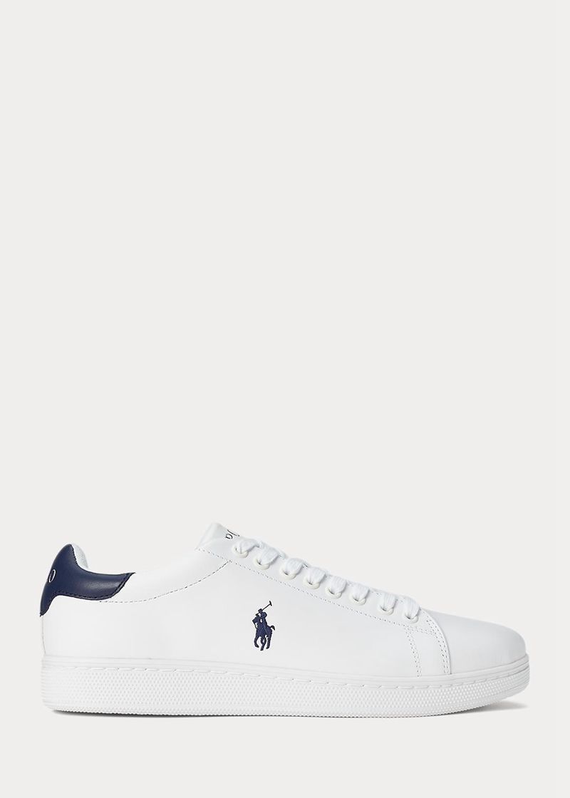 Zapatillas Polo Ralph Lauren Hombre Wilton Leather Chile Blancas NRHIJ-8297